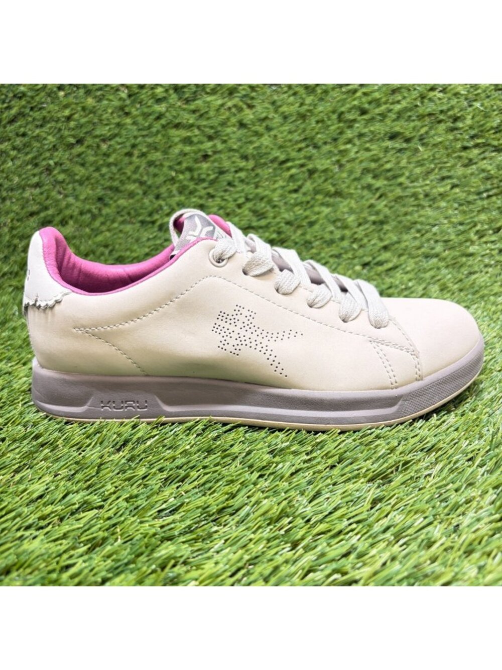 Kuru Roam Classic Court Womens Size 5.5 Gray Athletic Leather Shoes Sneakers